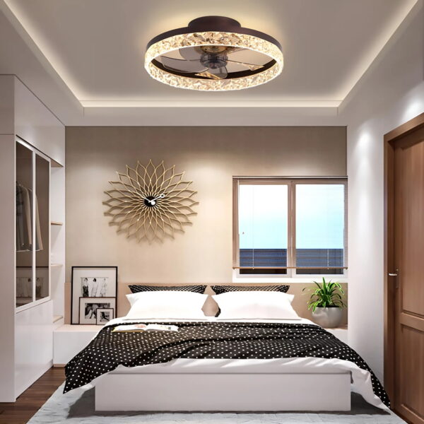 Silent Remote-Controlled Ceiling Fan with Light - 图片 3