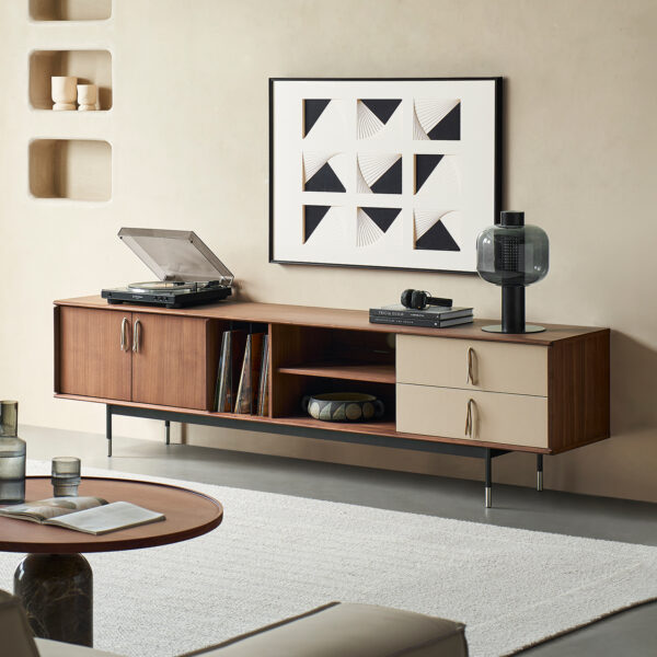 TV Stand with Hidden Storage: Streamlined Entertainment Centers - 图片 2